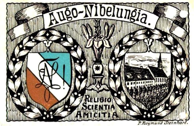 Augo-Nibelungia Wappen und Wahlspruch - Religio Scientia Amicitia